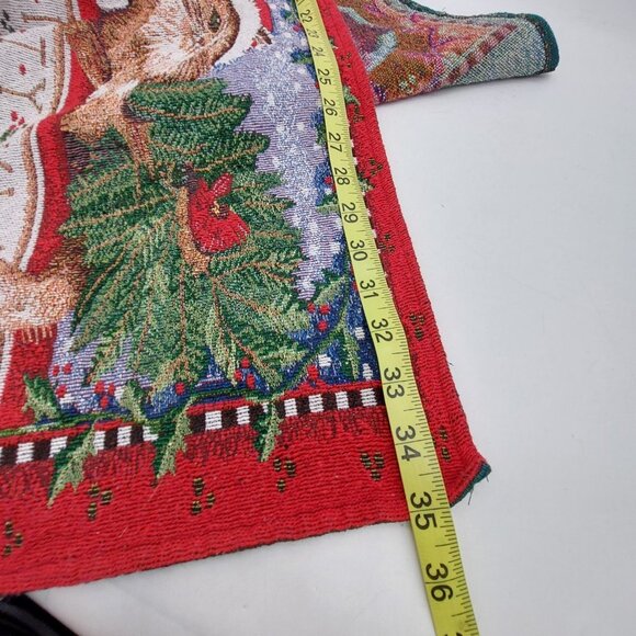 Tapestry Kitty Klaus Christmas Cat 4 Placemats & 1 Table Runner READ - Picture 4 of 12